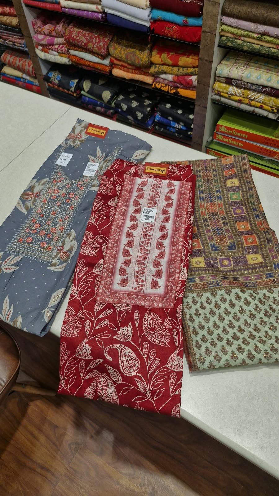 Printed suits and dress material